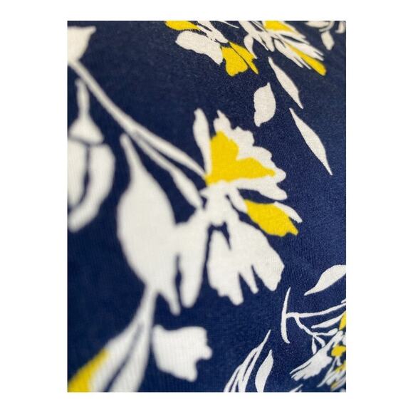 Land’s End Sleeveless Tie Waist Maxi Dress Deep Sea Navy Floral Sz 3X (24W-26W) - Picture 4 of 11